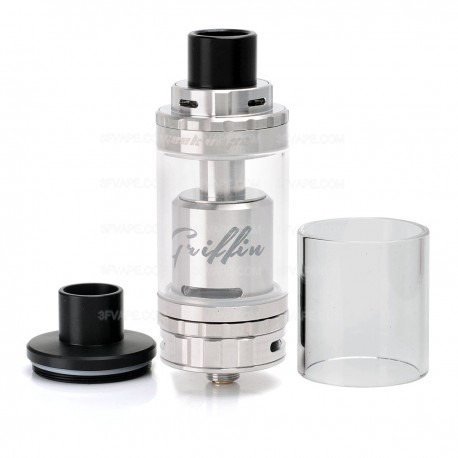Authentic GeekVape Griffin 25 Plus RDTA Rebuildable Atomizer - Silver, Stainless Steel, 5ml, 25mm Diameter