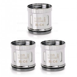 Authentic IJOY Limitless XL Replacement XL-C4 Coil Head - Silver, 0.15 Ohm (50~215W) (3 PCS)