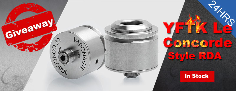 YFTK Le Concorde Style RDA Giveaway - 3FVape