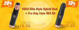 VGOD Elite Style Hybrid Mod + Pro Drip Style RDA Kit - 3FVape