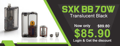 SXK BB Style 70W Box Mod Kit Transparent Black