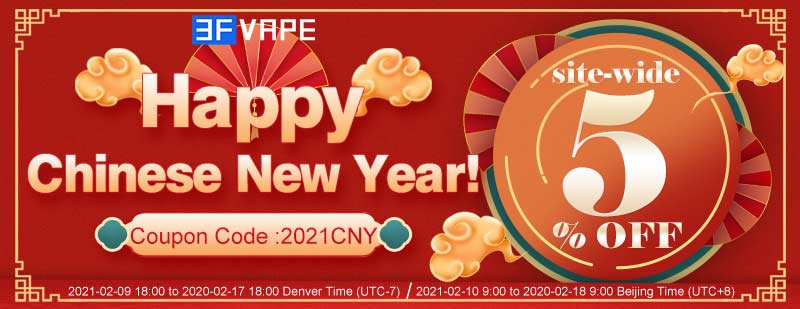 Chinese New Year 2021 Special Coupon Site-wide 5% OFF