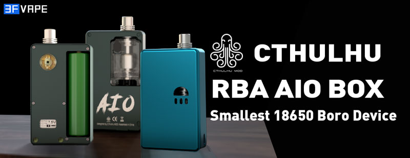 Cthulhu RBA AIO Box Single 18650 Mod Kit - Smallest 18650 Boro