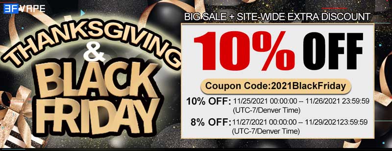 3FVAPE 2021 Black Friday Coupon