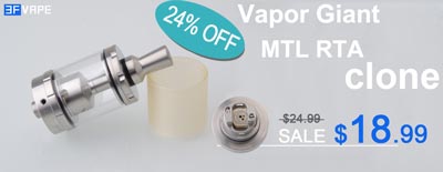 Vapor Giant VG Style MTL RTA Rebuildable Tank Vape Atomizer