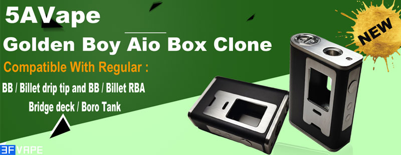 5AVape Golden Boy Style AIO VW Vape Box Mod