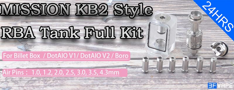 MISSION KB2 Style RBA Tank Full Kit for DotAIO V1 V2