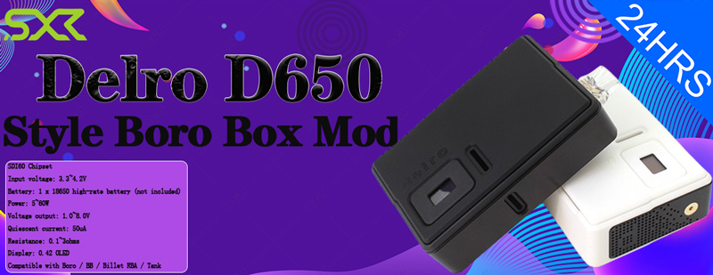 SXK Delro D650 Style Boro Box Mod