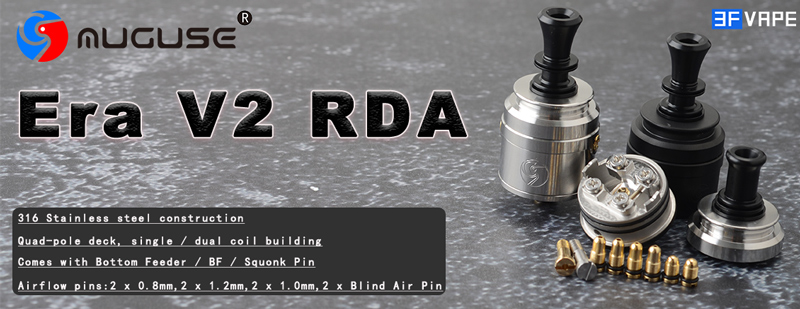 Authentic Auguse Era V2 RDA Rebuildable Dripping Atomizer