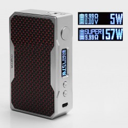 Authentic Voopoo Drag 157W Silver Black Red TC VW Box Mod