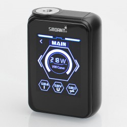 Authentic Smoant Charon TS 218 Touch Screen TC VW Variable Wattage Box Mod - Black, 1~218W, 2 x 18650