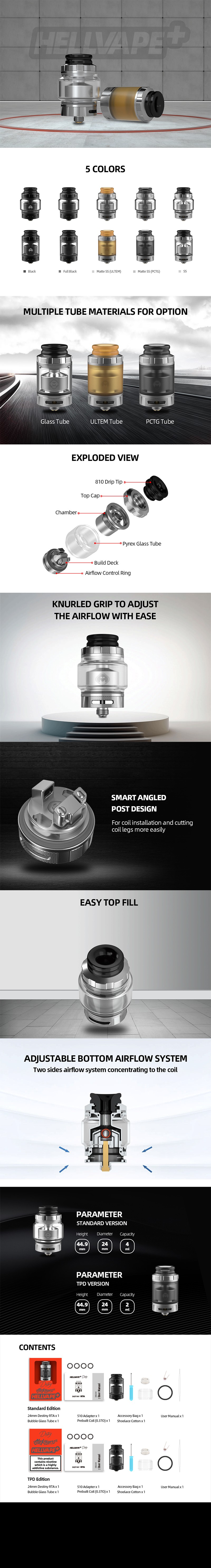 Hellvape Destiny RTA Атомайзер