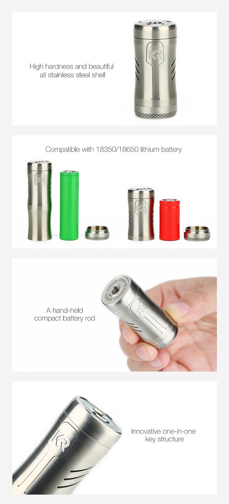 KIZOKU Kirin Semi-Mech Mechanical Tube Vape Mod