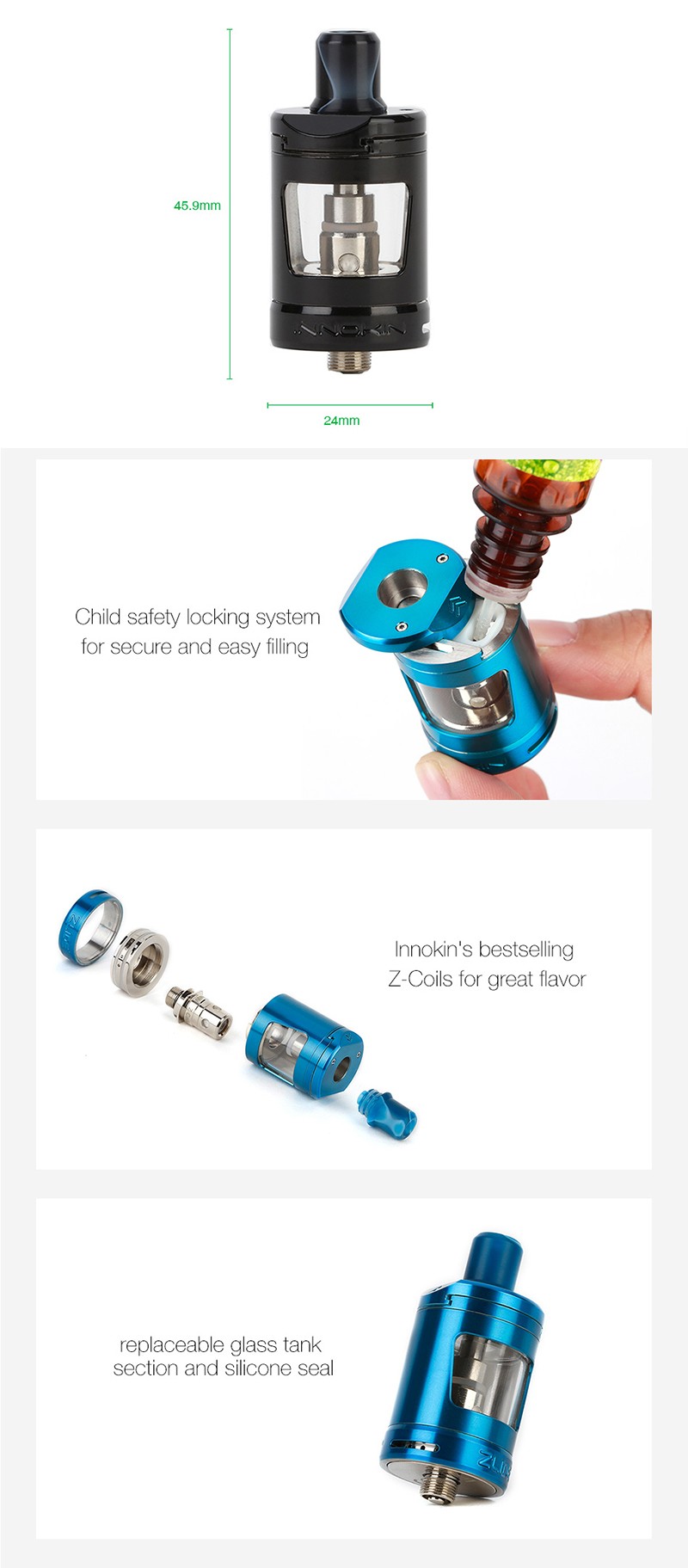 Innokin Zlide Sub Ohm Tank Atomizer
