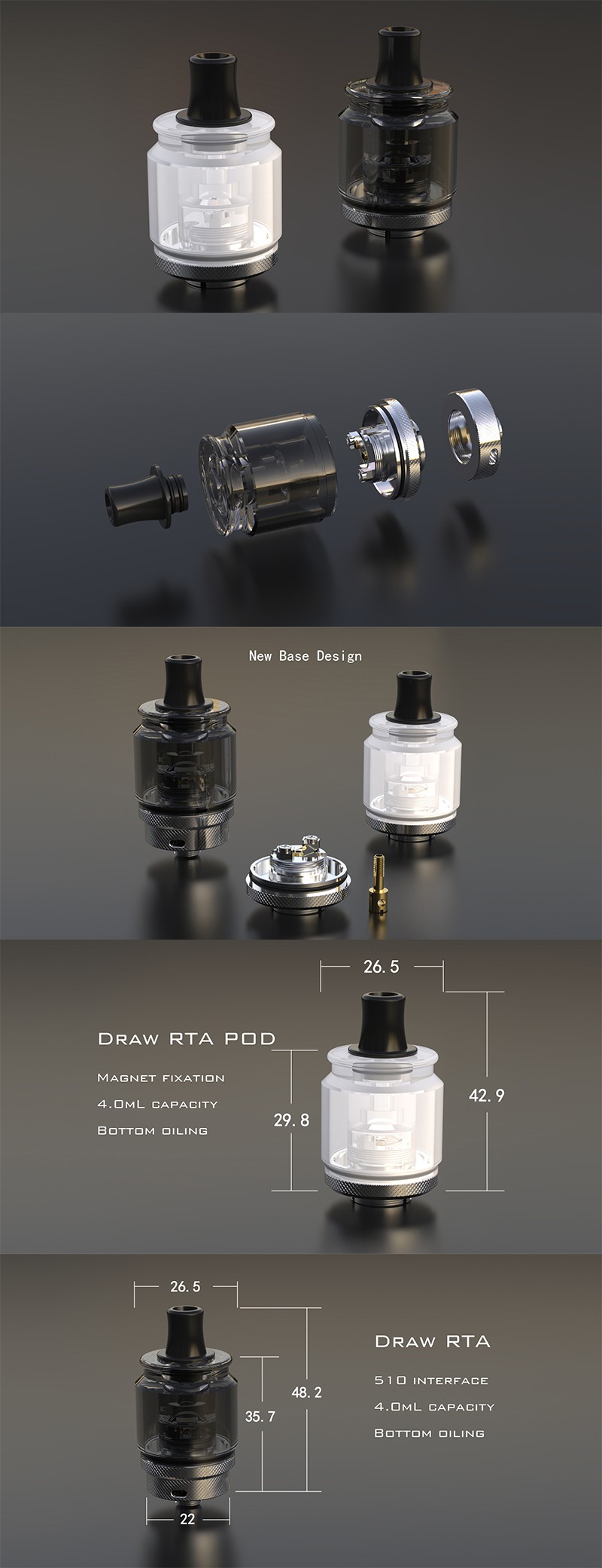 Auguse Draw RTA Pod Cartridge