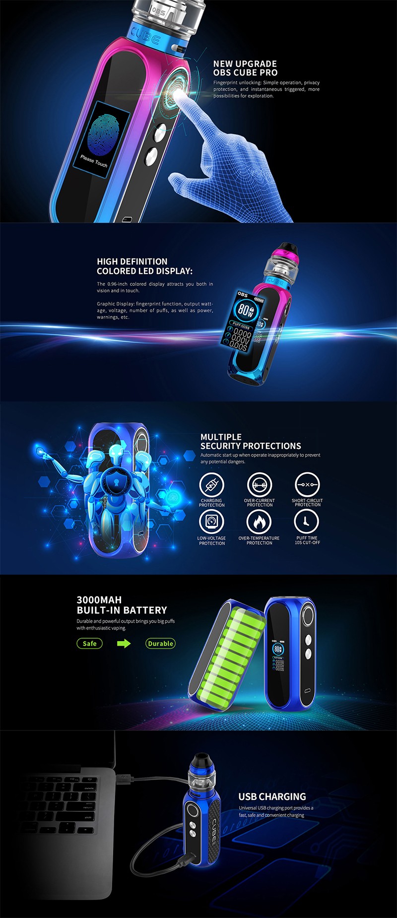 Obs Cube Pro 80W Box Mod