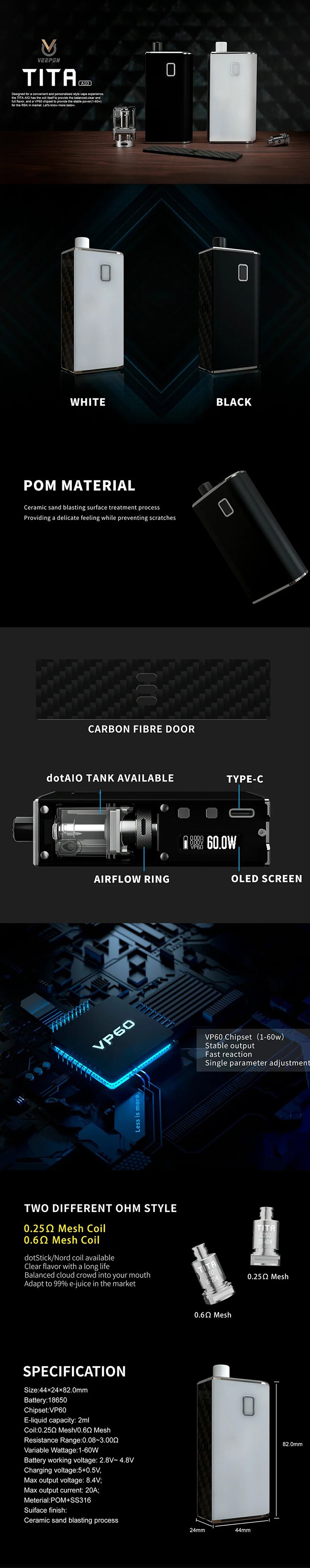 Authentic Veepon Tita AIO 60W All-In-One System