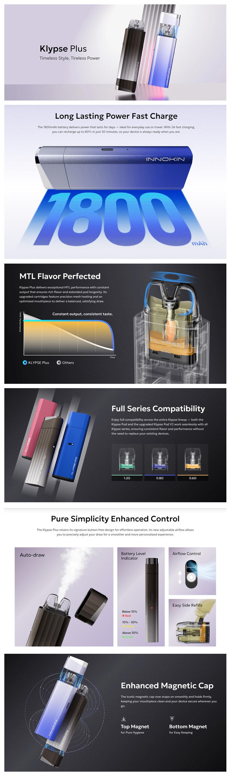 Authenitc Innokin Klypse Plus Pod System Kit