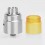 Entheon Style BF RDA Silver 22mm Atomizer Kit w/ PEI Top Cap