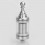 KF Lite Plus Five Pawns Style RTA Silver 316SS 22mm Tank Atomizer