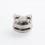 Authentic Steam Crave Glaz V2 RTA Silver SS Dual Coil Base Deck