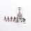 SXK Snail Style Tank RBA 4 AFC 4 MTL Pins 2.5mm Chimney Kit