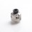 asy Armor Engine Style RDA Rebuildable Dripping Atomizer w/ BF Pin - Sand Blasting Silver, 316 Stainless Steel, 22mm Dia.