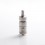 SXK Flash e- V4.5S+ Style RTA Rebuildable Tank Atomizer - Silver, 316 Stainless Steel + Glass, 4.5ml, 23mm Diameter