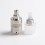 YFTK KF Lite Plus 2021 KF 2021 Style RTA Rebuildable Tank Atomizer w/ 4.0ml Extension Tank - Silver, 316SS, 2.0ml, 22mm