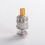 ULTON Rook Style RPGA Rebuildable Professional Genesis Atomizer w/ BF Pin - Matte Silver, 3.0ml, Mesh / Cotton Deck, 22mm Dia