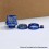 Authentic MK MODS Handmade Engraved Titanium Drip Tip + Button Set for dotMod dotAIO V1 / V2 Blue