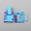 Authentic MK Mods Inner Panel Square Button 4-in-1 Inner Set for SXK BB / Billet Mod Kit Blue Galaxy with USB Slot