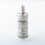 YFTK Flash e- V4.5S+ Style RTA Rebuildable Tank Atomizer - Silver, Titanium Alloy + Glass, 4.5ml, 23mm Diameter