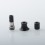 Echo Style 510 Drip Tip Set Silver Black Stainless Steel POM