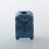 Authentic MK MODS Engraved Boro Tank with Warrior Pattern Blue