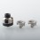 Armor Engine Style RDA Atomizer w/ BF Pin / Airflow Inserts Black Silver