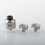 Armor Engine Style RDA Vape Atomizer w/ BF Pin / Airflow Inserts Brushed Silver