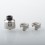 Armor Engine Style RDA Atomizer w/ BF Pin / Airflow Inserts Sand Blasting Silver