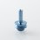 Monarchy Toothpick Style MTL Long Drip Tip for BB / Billet / Boro AIO Box Mod Blue Titanium
