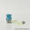 Rekavape Mission XV KB2 Style Replacement Integrated Drip Tip + Button Set for dotMod dotAIO V2 Pod Glow-in-the-Dark Tiffany Blue