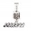 SXK Monarchy The Crown Minimal RBA (TC Mini) Style RBA Bridge Silver Pattern