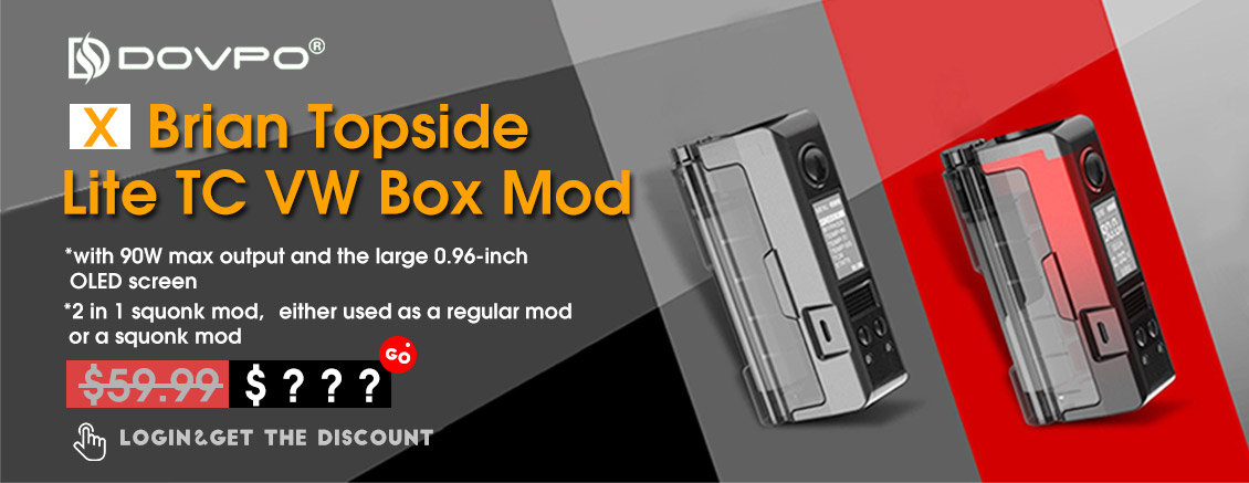 Dovpo x Brian Topside Lite 90W TC VW Squonk Mod